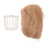 HIAKDOFT Material Natural para Nidos de Pájaros Pequeños con Cesta de Almacenamiento Fibras de Yute para Periquitos Canarios y Pinzones Lecho Seguro y Cómodo para Jaulas de Cría