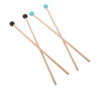 HIAKDOFT Mazos de Percusión de Goma para Xilófono y Marimba, 2 Pares (azul y Negro), Mango Largo de Madera Ergonómico Antideslizante, Baquetas para Instrumentos Musicales Profesionales