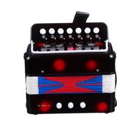 HIAKDOFT Mini Acordeón Negro Para Niños Desde 3 Años, Instrumento Musical Profesional Estudiantil, Juguete Educativo De Acordeón Para Desarrollo Cognitivo y Coordinación Mano-ojo