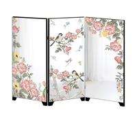 HIAKDOFT Mini Biombo Plegable Chino de Acrílico Transparente 33x23x1 Cm, Pantalla de Arte Asiático para Decoración de Escritorio y Separador de Ambientes en Oficina y Hogar