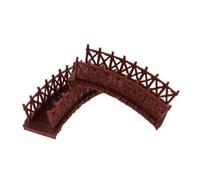 HIAKDOFT Mini Puente De Jardín De Plástico, Maqueta De Puente De Arco 54x22mm, Material Resistente, Decoración para Micro Paisaje, Interior y Exterior, Pack De 2 Piezas