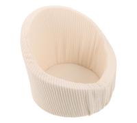 HIAKDOFT Mini Sofá Redondo de Color Claro para Posar Recién Nacidos, Accesorio Portátil para Sesiones de Fotos de Bebés, Asiento Cómodo y Seguro para Estudio y Fotografía en Interiores