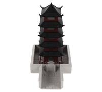 HIAKDOFT Miniatura Arquitectura Torre Pagoda de Cinco Escultura Tradicional para Decoración Bonsái Acuario y Jardín Estatua Estable Símbolo de Buena Fortuna y Armonía Espiritual