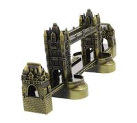 HIAKDOFT Modelo Puente Torre Londres Metal Adorno de Escritorio Europeo Escultura Decorativa para Oficina y Hogar Recuerdo de Viaje Regalo Coleccionable con Acabado Bronce Antiguo