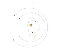 HIAKDOFT Móvil Colgante Dinámico Científico de Átomos, Decoración Espacial para Hogar y Aula, Modelo Astronómico Equilibrado, Accesorios Decorativos para Sala y Dormitorio, Diseño