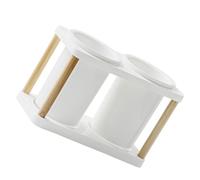 HIAKDOFT Organizador de Cubiertos de Cerámica Ventilado para Palillos Chinos Escurridor para Vajilla de Cocina Bote Resistente Diseño Compacto para Uso Diario