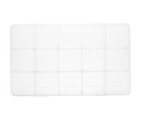 HIAKDOFT Organizador de Rejilla de Plástico Transparente Grande 15 Compartimentos Ajustables Caja de Almacenamiento Multifuncional para Manualidades Joyería y Aparejos de Pesca