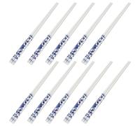 HIAKDOFT Palillos Chinos de Cerámica Azul y Blanca Reutilizables 10 Pares Largos para Cenas Asiáticas Banquetes y Hogar Palillos Resistentes sin Astillas Vajilla Tradicional China