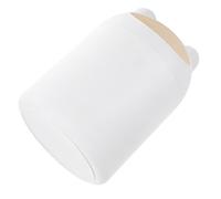 HIAKDOFT Papelera de Escritorio con Diseño de Oso Caricatura Mini Cubo de Basura Decorativo Blanco para Uso Diario Oficina y Hogar Duradero y Fácil de Limpiar para Cocina y Dormitorio
