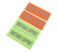 HIAKDOFT Parches para Arnés de Perros Reflectantes y Resistentes al Desgaste de Nailon, 4 Unidades, Diseño de Cierre Adhesivo, para Paseos Nocturnos y Mascotas de Apoyo Emocional