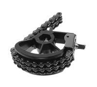 HIAKDOFT Pedal de Bombo Único Negro con Doble Cadena, Accesorio de Batería Compatible, Piezas de Repuesto para Bombo, Mecanismo Estable y Sensible para Músicos Profesionales y Principiantes