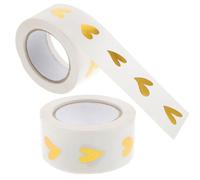 HIAKDOFT Pegatinas de Corazones Adhesivas Transparentes Rollo 1000 Etiquetas No Adhesivas para Sobres y 2 Rollos de 500 Pegatinas para Decoración de Regalos y Bodas