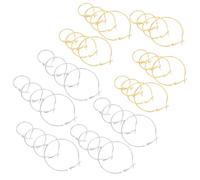 HIAKDOFT Pendientes de Aro Abiertos Cierre Francés Tipo Camarón 64 Piezas Metálicas Doradas y Blancas Accesorios para Bisutería DIY Pendientes Colgantes Circulares para Mujer Set para