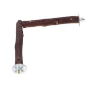 HIAKDOFT Percha para Periquitos de Madera Natural Segura Soporte Compacto para Jaulas de Pájaros Superficie Plana para Patas Sensibles Fácil Instalación sin Herramientas Juguete Masticable