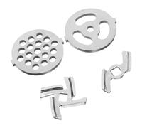 HIAKDOFT Picadora de Carne de Acero Inoxidable Incluye Cuchilla y Placa de Molienda Repuesto Fácil de Instalar para Uso Doméstico y Profesional