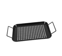 HIAKDOFT Placa de Barbacoa Antiadherente Bandeja para Asar con Diseño de Doble Asa y Superficie Lisa para Reuniones Familiares y Parrilladas al Aire Utensilio de Cocina Bbq Duradero y