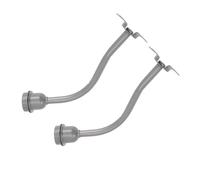 HIAKDOFT Poste de Luz para Exteriores 30 Cm Acero Inoxidable Resistente al Agua Portalámparas E27 Rosca, 2 Piezas para Jardín, Camping y Decoración de Patio