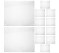 HIAKDOFT Protector de Jaula Transparente Desmontable para Mascotas 12 Paneles 21x26 Cm 100 Bridas, Revestimiento Plástico Anti-Salpicaduras para Conejos, Hámsteres y Hábitats Pequeños