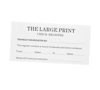 HIAKDOFT Registro de Cheques con Letra Grande para Baja Visión Libro Portátil de Control Financiero Cuaderno de Cuentas para Seguimiento y Organización Bancaria