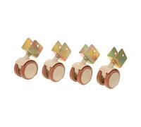 HIAKDOFT Ruedas Silenciosas para Cuna de Ñiño con Freno, Juego de 4 Ruedas Giratorias Pequeñas con Abrazadera en U, Accesorio para Muebles Infantiles, Movilidad Segura Ruido