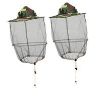 HIAKDOFT Sombrero De Apicultor Malla Protectora Para Exterior, 2 Piezas, Cuello Elástico, Color Aleatorio, Gorra Antiincrustaciones Para Apicultura, Paseo y Senderismo