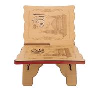 HIAKDOFT Soporte para Libros de Madera Tallada Atril Estable para Lectura de Textos Religiosos Libros de Cocina y Revistas Montaje Rápido para Oficina y Hogar Regalo Espiritual