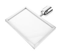 HIAKDOFT Soporte para Señal de Barrera A3 Horizontal de Acero Inoxidable Plateado, Porta Letreros para Postes de Cinturón Retráctil Adecuado para Eventos y Control de Multitudes