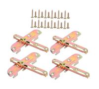 HIAKDOFT Soportes para Barandilla de Cama Herrajes Metálicos Resistentes con Tornillos Flexible para Marcos de Madera para Cabeceros y Pies de Cama