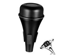 HIAKDOFT Sordina Para Trombón Pequeña De Plástico Negro, Silenciador Para Práctica De Trompeta y Trombón, Accesorio Portátil De Reducción De Ruido, Diseño Compacto Para Lecciones y Ensayos
