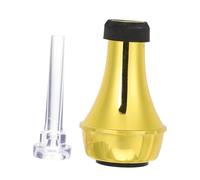 HIAKDOFT Sordina para Trompeta Abs Ligera y Compacto Silencioso para Principiantes Incluye Mute Dorado y Boquilla Transparente Accesorio Musical para Práctica