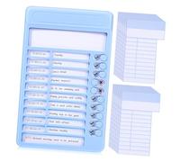 HIAKDOFT Tabla de Planificación Azul con Sistema de Deslizadores Fáciles para Escritorio o Pared Gráfico Visual de Diaria y Organización de