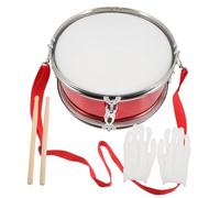 HIAKDOFT Tambor Infantil 11 Pulgadas Rojo Brillante, Kit De Caja De Percusión Para Niños, Instrumento Musical Educativo Ligero y Seguro Para Iniciación y Desarrollo Del Sentido Del Ritmo