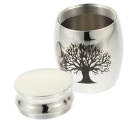 HIAKDOFT Urna de Inoxidable para Cenizas de Mascotas Caja Funeraria Mini con Tapa Diseño y Acabado Fino para Recuerdo Cercano