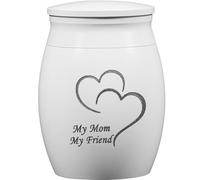 HIAKDOFT Urna Pequeña para Cenizas Humanas 1 Unidad 40x30 Mm Aleación de Aluminio Decorativa para Recuerdo Familiar y Mascota Memorial Funerario