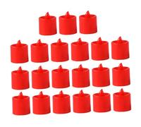 HIAKDOFT Velas Votivas LED Rojas sin Llama Mini Velas de Té Cónicas a Pilas Pack 20 Unidades para Decoración de Bodas Cumpleaños y Ambiente Seguro en Interiores y Exteriores