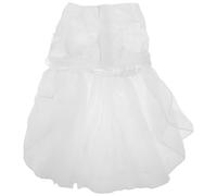 HIAKDOFT Vestido de Novia para Perro Blanco Talla M Falda Tutú Lazo Elegante Ropa de Princesa para Mascota Pequeña Disfraz Formal Cómodo para Fiesta y Boda de Perros Pequeños
