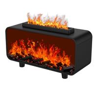 Hianjoo Difusor de Aromas Humidificador 200ml, Aroma Diffuser con Efecto de Llama Pequeño Ultrasónico de Aromaterapia 7 Colores Románticos para Yoga Salon SPA Vivir Dormir Bañarse Hotel (Chimenea)