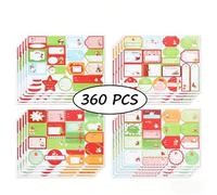 Hianjoo Pegatinas Navideñas Etiquetas, 360 Piezas 20 Estilos Etiquetas de Regalo Pegatinas Etiquetas Autoadhesivas Etiquetas de Nombre de Navidad Presenta Etiquetas para Regalos Festival Cumpleaños