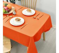 Hiasan Mantel liso, antimanchas, con efecto loto, ligero, impermeable, 140 x 280 cm, naranja