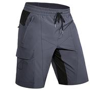 Hiauspor Pantalones cortos de senderismo para hombre, pantalones cortos de MTB, ligeros, de secado rápido, bermudas chinas, con 5 bolsillos, pantalones cortos de senderismo para exterior, trekking,