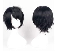 Hibari Kyoya Cosplay peluca negra corta pelo sintético Halloween fiesta Anime Disfraz Pelucas Pelucas FQ001A-1