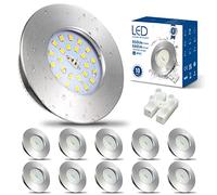 HiBay 10x Downlight LED Techo Empotrable 7W Extraplano Redondo Blanco Frío 6000K IP44 Corte 60-68mm AC 220-240V Foco Empotrable LED Techo Ojo de Buey