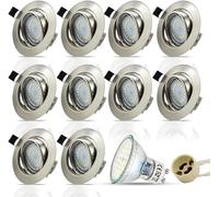 HiBay 10x Downlight LED Techo Empotrable GU10 Redondo Giratorios 30°5W Blanco Neutro Corte 68-80mm AC 220-240V Foco Empotrable LED Techo Ojo de Buey