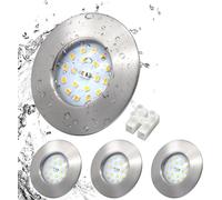 HiBay 4x Downlight LED Techo Empotrable 5W Extraplano Redondo Blanco Neutro IP44 Corte 60-68mm AC 220-240V Foco Empotrable LED Techo Ojo de Buey