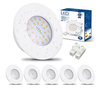 HiBay 6x Downlight LED Techo Empotrable 7W Extraplano Redondo Blanco Cálido 3000K IP44 Corte 60-68mm AC 220-240V Foco Empotrable LED Techo Ojo de Buey