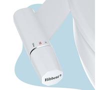 Hibbent Bidé de agua fría Ultra-Slim, accesorio de bidé para inodoro con doble boquilla no eléctrica, presión ajustable, fácil de instalar y usar