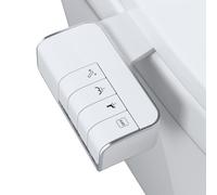 Hibbent Push-Button - Asiento de inodoro con boquilla doble no eléctrica, presión de agua ajustable, accesorio de baño de agua fría para inodoro UE, fácil instalación en casa, autolimpieza