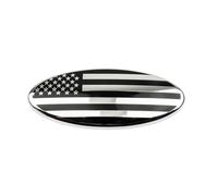 HIBEYO 1 Pieza Emblema Universal para Auto Bandera Americana Frontal Parrilla Trasera Emblema Parrilla Frontal Emblema para Puerta Trasera Compatible con Ford Oval Boot Insignia Emblema Adhesivo Placa