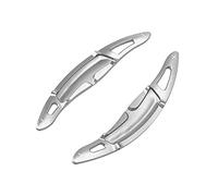 HIBEYO 2 piezas para Porsche DSG Volante Palanca de cambios Extensión Remos Volante para Porsche 718/918/911 Macan Cayenne Panamera Juego de repuesto Shift Paddles Shifter Interior plata