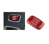 HIBEYO Adhesivo para botón de arranque de coche, compatible con Volvo V40, V60, S60L, S60, XC60, S80L, color rojo
